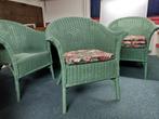 Leuke, gezellige rieten stoelen - 4 stuks, Ophalen, Gebruikt, Overige kleuren, Vier