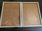 2 x chroom/zilverkleurig lijstje 14 x 19, Ophalen of Verzenden, Gebruikt