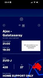 Ajax - Galatasaray Tickets 2 stoelen naast elkaar, Tickets en Kaartjes, Twee personen, Januari