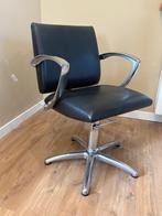 Kappersstoel met pomp, Huis en Inrichting, Ophalen, Gebruikt, Zwart, Metaal