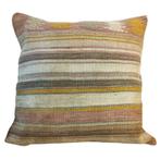 XL Kelimkussen vintage 65x65 vervaagde tinten, Huis en Inrichting, Woonaccessoires | Kussens, Yazgibi, Overige kleuren, Verzenden