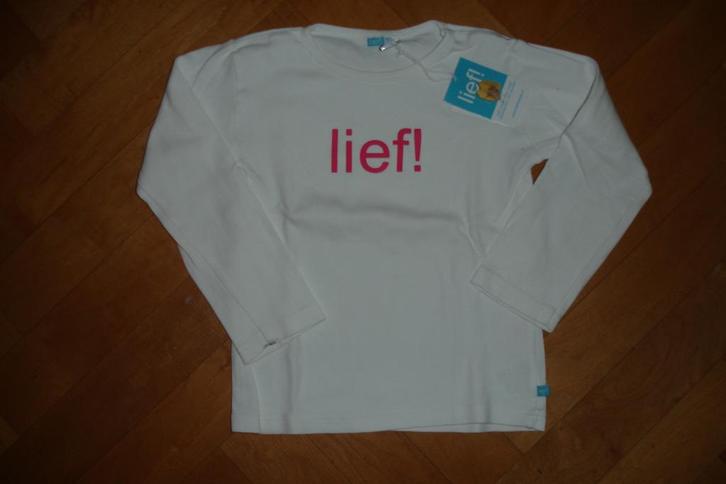 Lief lifestyle shirt longsleeve met appicatie in maat 110!, Kinderen en Baby's, Kinderkleding | Maat 110, Zo goed als nieuw, Meisje