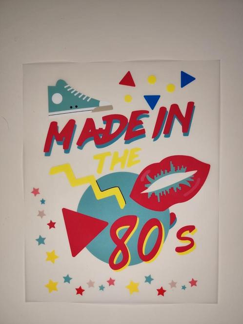 DTF transfer made in the 80, eigen ontwerp geen probleem, Hobby en Vrije tijd, Overige Hobby en Vrije tijd, Nieuw, Ophalen of Verzenden