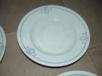 7x ZS & CR Bavaria wit - blauw bord, diepe borden 7143, Antiek en Kunst, Antiek | Porselein, Ophalen of Verzenden