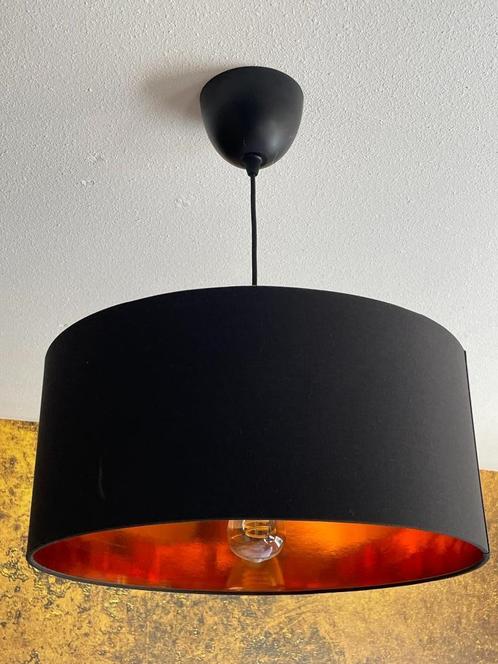 Hanglamp zwart met goud koper 45cm, Huis en Inrichting, Lampen | Hanglampen, Zo goed als nieuw, Minder dan 50 cm, Ophalen of Verzenden