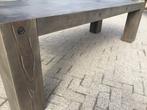 Eettafel | Grey | Massief | Blokpoten | Eiken, 200 cm of meer, 50 tot 100 cm, Nieuw, Rechthoekig