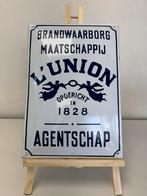 Emaille Reclamebord Brandwaarborg Maatschappij L'Union, Ophalen of Verzenden