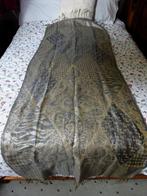 Donker olijf-groen beige pashmina sjaal met zilver draad, Kleding | Dames, Mutsen, Sjaals en Handschoenen, Verzenden, Gedragen