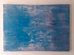 Abstract blauw schilderij, Antiek en Kunst, Kunst | Schilderijen | Abstract, Ophalen of Verzenden
