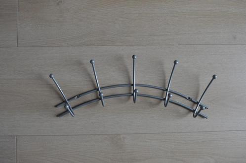 kapstok 5 haken - gebogen - muurmontage, Huis en Inrichting, Woonaccessoires | Kapstokken, Zo goed als nieuw, Wandkapstok, Minder dan 100 cm