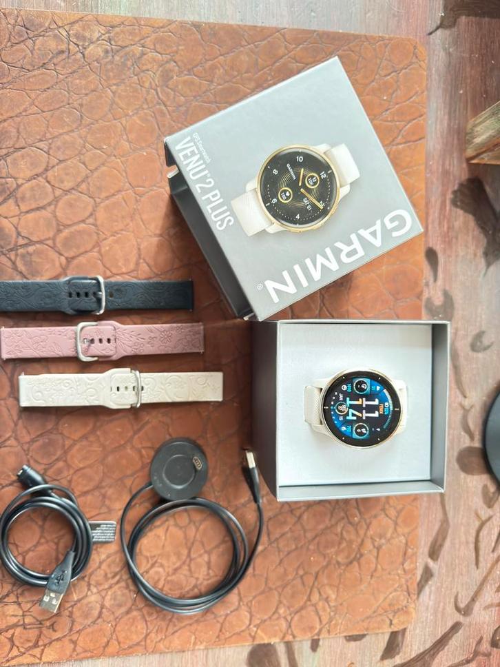 GARMIN venu2plus, Sieraden, Tassen en Uiterlijk, Smartwatches, Zo goed als nieuw, Android, Zilver, Waterdicht, Ophalen of Verzenden