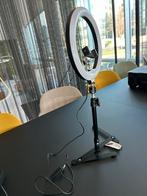 Selfie Ring Lamp met Telefoonhouder & Statief, Ophalen of Verzenden, Gebruikt, Lamp of Flitsset