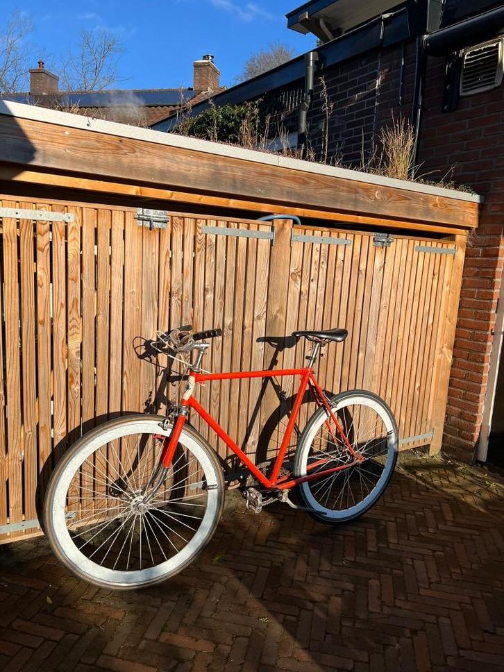 Singlespeed fiets custom made, Fietsen en Brommers, Fietsen | Racefietsen, Gebruikt, Overige merken, Minder dan 10 versnellingen