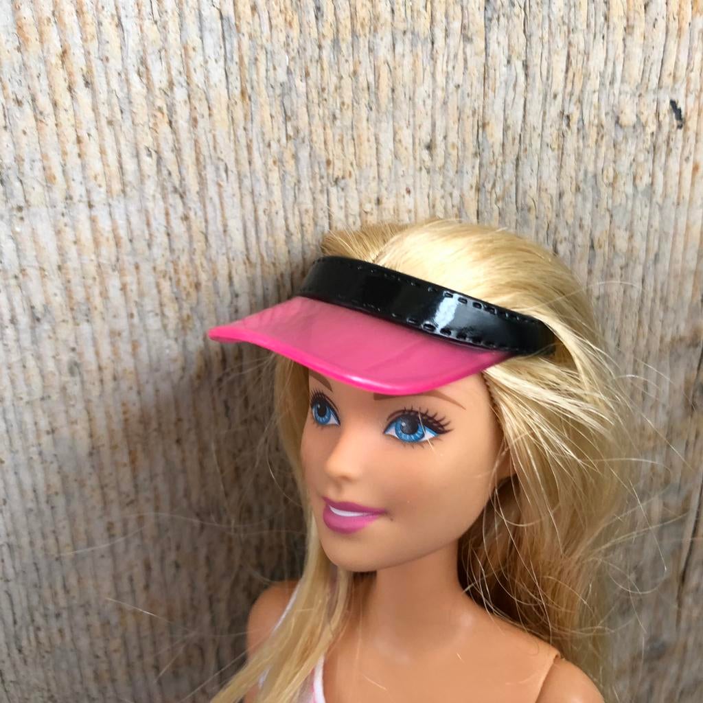 Roze zwart zonneklep of pet, Ophalen of Verzenden, Zo goed als nieuw, Kleertjes