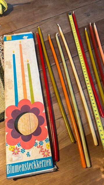 Vintage Blumensteckkerzen dunne kaarsen 40 cm 9 stuks beschikbaar voor biedingen
