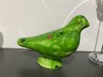Groen Keramiek Vogelbeeld, Ophalen of Verzenden, Zo goed als nieuw, Overige materialen, Dierenbeeld