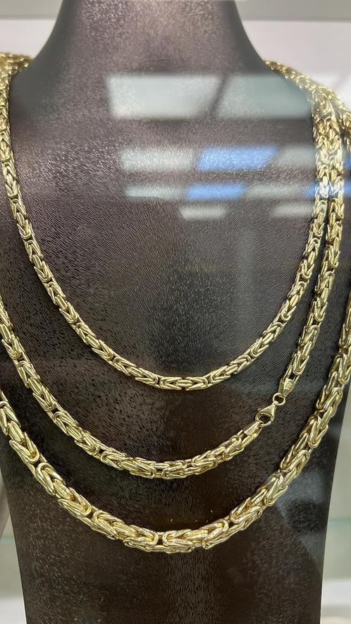 14 karaat gouden koningskettingen, Sieraden, Tassen en Uiterlijk, Kettingen, Nieuw, Goud, Ophalen of Verzenden