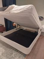ikea bed ombouw kvitsoy met.opbergruimte! Zonder matras, Ophalen, Gebruikt, Wit, Tweepersoons