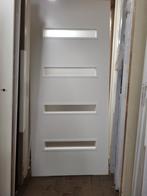 93x211,5cm binnendeur opdek L ral9010 mat glas XC9, 80 tot 100 cm, Binnendeur, Nieuw, Ophalen of Verzenden