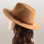 Fedora Hoed camel/cognac kleur, Ophalen of Verzenden, Nieuw, One size fits all, Hoed