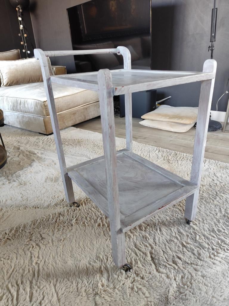 Thee tafeltje op wielen, Ophalen of Verzenden, 55 tot 70 cm