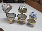 Set van 3 Luxe Porseleinen Fabergé-stijl Eieren, Antiek en Kunst, Ophalen of Verzenden