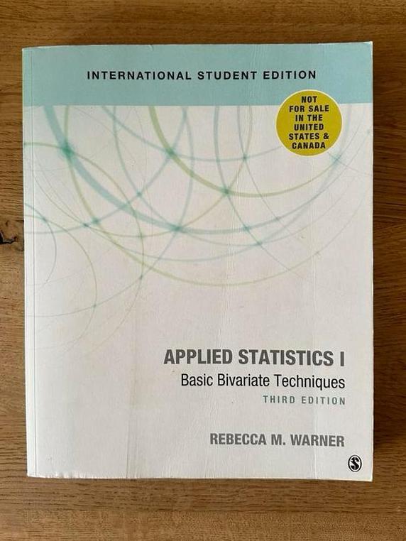 Applied Statistics 1❗️ Basic Bivariate Techniques tilburg, Boeken, Psychologie, Zo goed als nieuw, Ophalen of Verzenden