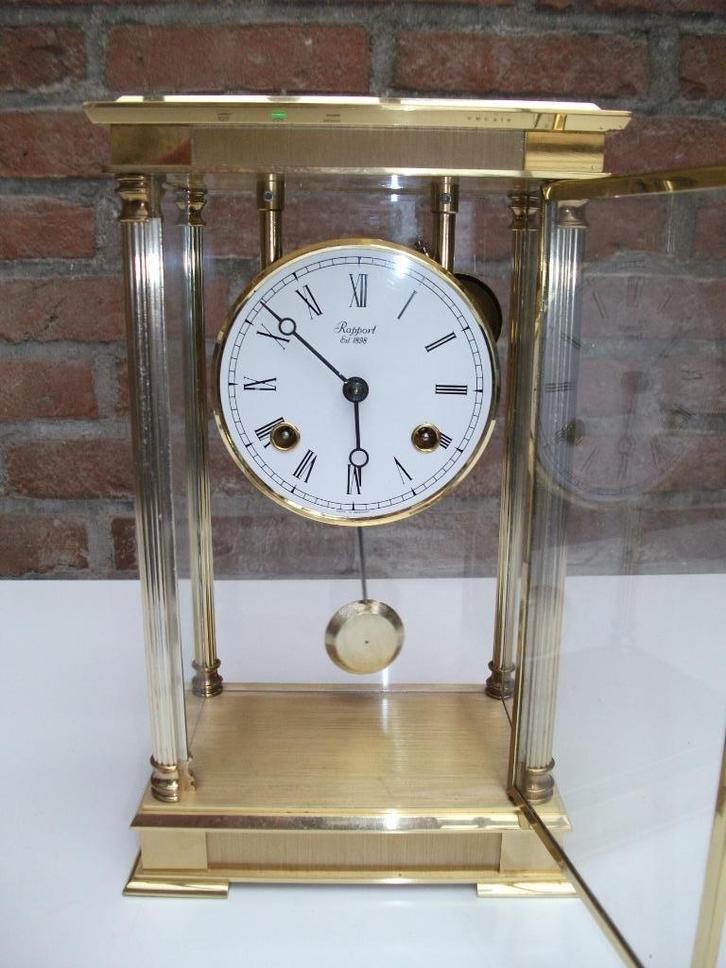 Glaspendule tafelklok 22798-000131- ( 081 )( 1960 ), Antiek en Kunst, Antiek | Klokken, Ophalen