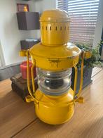 Vintage Stormlamp in toffe gele kleur!, Ophalen of Verzenden, Gebruikt, Glas, Minder dan 100 cm