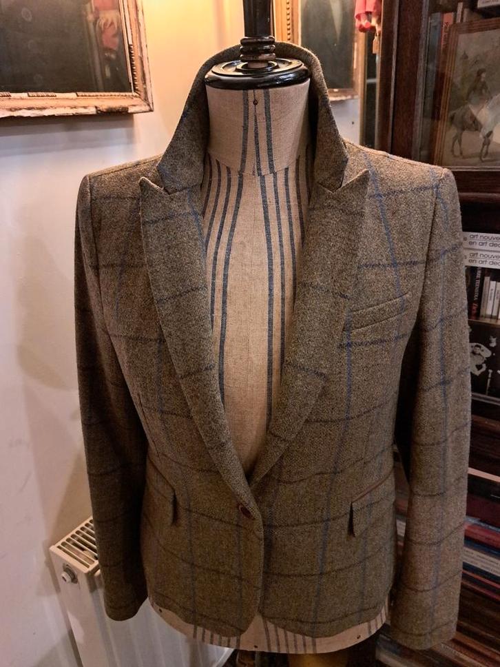 groen lamswollen jasje Zara L (40), Kleding | Dames, Jasjes, Kostuums en Pakken, Zo goed als nieuw, Maat 38/40 (M), Groen, Ophalen of Verzenden