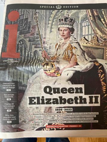 Krant - Overlijden Koningin Elizabeth II beschikbaar voor biedingen