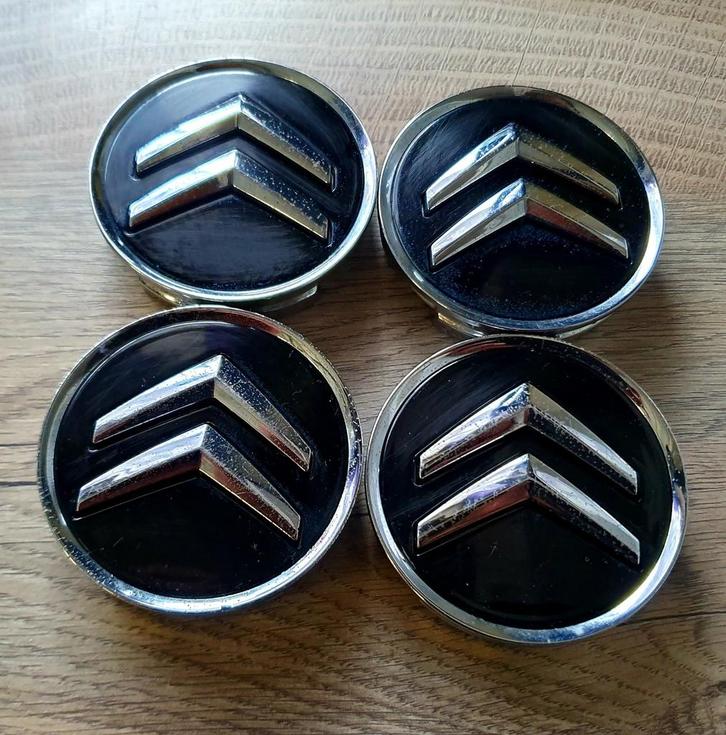 ORIGINELE CITROËN NAAFDOPPEN 60mm ZWART, Auto diversen, Wieldoppen, Gebruikt, Ophalen of Verzenden