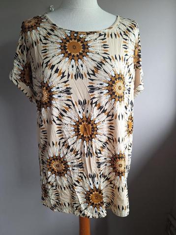 Nieuwe bruine stretch top print van Soyaconcept, maat L beschikbaar voor biedingen