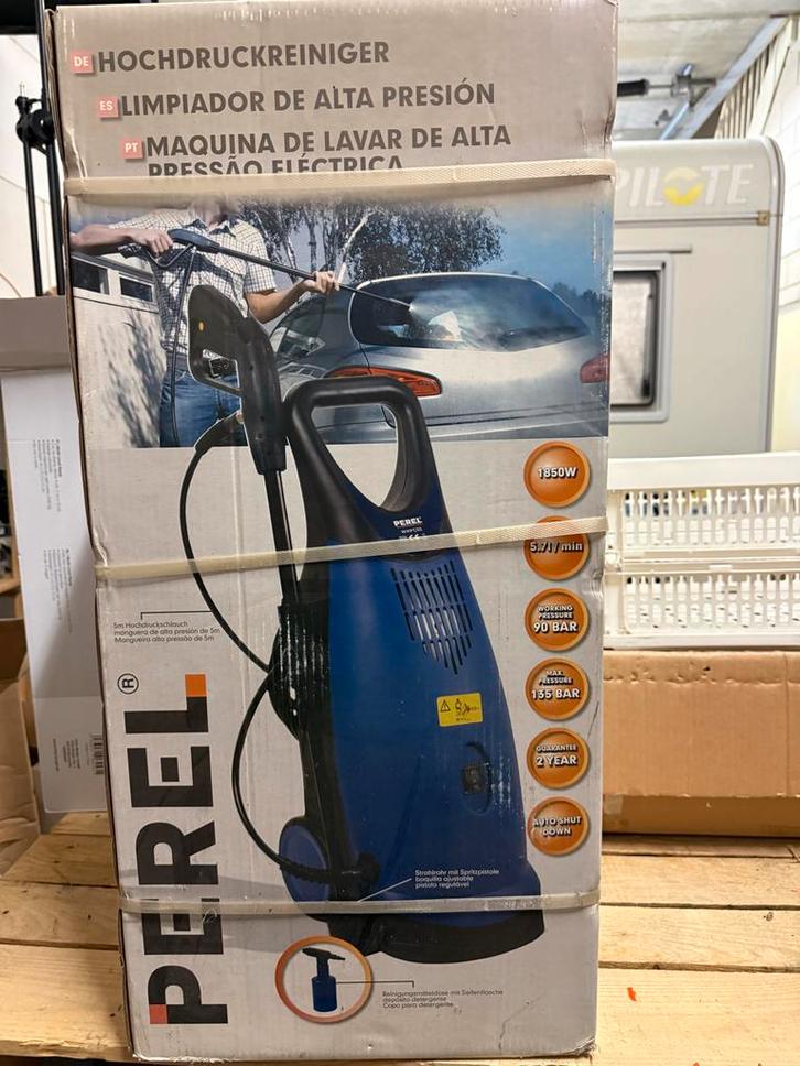 Perel Hogedrukreiniger - Nieuw in doos!, Tuin en Terras, Hogedrukreinigers, Nieuw, Elektrisch, Met regelbare waterdruk, Ophalen of Verzenden