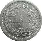 Nederland 10 cent 1911 (zilver), Zilver, Ophalen of Verzenden, 10 cent, Koningin Wilhelmina