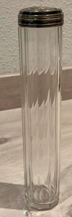 Ouderwetse Glazen tandenborstelkoker reisnecessaire, Antiek en Kunst, Curiosa en Brocante, Ophalen of Verzenden