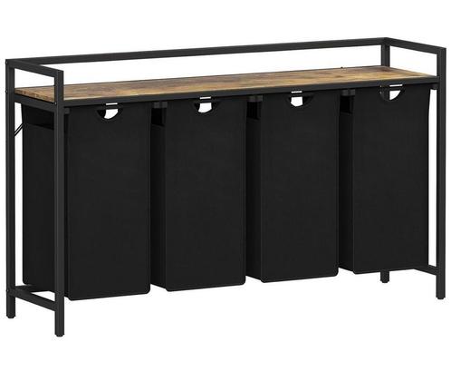 Wasmand - Robuust - Uittrekbaar - Roestbruin, Huis en Inrichting, Badkamer | Badtextiel en Accessoires, Nieuw, Overige typen, Zwart
