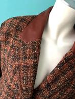 1B Vintage jaren 80 bouclé blazer bruin maat 40, Kleding | Dames, Jasjes, Kostuums en Pakken, Maat 38/40 (M), Bruin, Verzenden