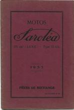 Sarolea 33 UL 175 cc pieces onderdelenboek 1933 (7062z) moto, Ophalen of Verzenden, Overige merken
