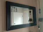 Spiegel met zwarte houten lijst, Ophalen of Verzenden