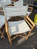 Set van 4 Vintage Bamboe / Rotan Tuinstoelen – Topstaat!, Tuin en Terras, Ophalen, Gebruikt, Rotan, Inklapbaar