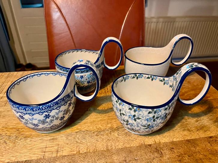 Bunzlau waterscoop puntgaaf 4x, Huis en Inrichting, Keuken | Servies, Zo goed als nieuw, Kom(men), Overige stijlen, Keramiek, Ophalen of Verzenden