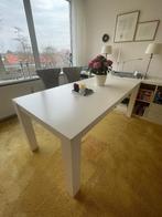 Eettafel, witte houten eettafel, Huis en Inrichting, Tafels | Eettafels, 50 tot 100 cm, Past zowel in een modern als in een wat klassieker interieur.