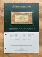 1 Gulden zilverbon 1938, Certificaat van echtheid, Postzegels en Munten, Bankbiljetten | Nederland, Ophalen of Verzenden