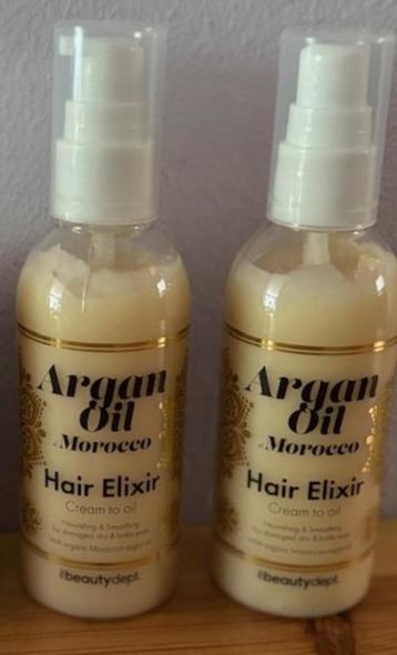 Argan oil hair elixer Morocco 2x 100ml - nieuw - totaal €3.3 beschikbaar voor biedingen
