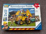 2 Puzzels Ravensburger: Bob de Bouwer (12 stukjes), Ophalen of Verzenden, 10 tot 50 stukjes, Zo goed als nieuw, 2 tot 4 jaar