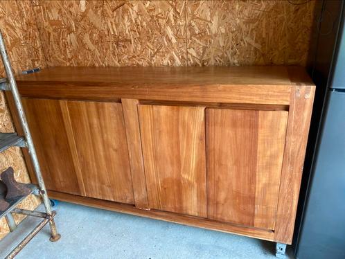Massief teak houten dressoir met bijpassend tv-meubel, Huis en Inrichting, Kasten | Stellingkasten, Gebruikt, Ophalen