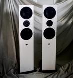 Witte Linn Ninka speakers, Audio, Tv en Foto, Luidsprekers, Zo goed als nieuw, 60 tot 120 watt, Front, Rear of Stereo speakers