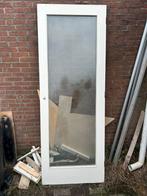 Deur met draadglas, Doe-het-zelf en Verbouw, Deuren en Horren, Ophalen, Gebruikt, Minder dan 80 cm, Binnendeur