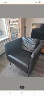 Stijlvolle zwarte fauteuil, Ophalen, Minder dan 50 cm, Gebruikt, Minder dan 75 cm
